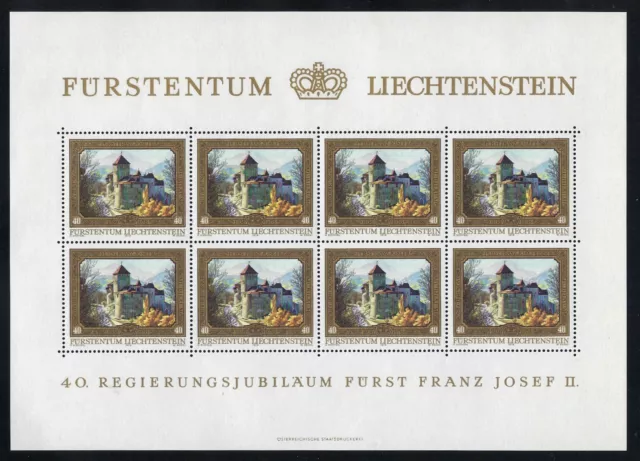 Liechtenstein Mi.-Nr. 706-709 Kleinbögen 40 J. Fürst postfrisch beste Erhaltung