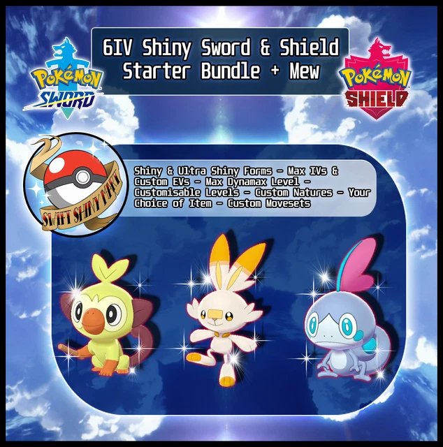 Pokemon Sword Shield Shiny Starter Bundle 6iv Grookey Scorbunny Sobble Eur 2 26 Picclick Fr