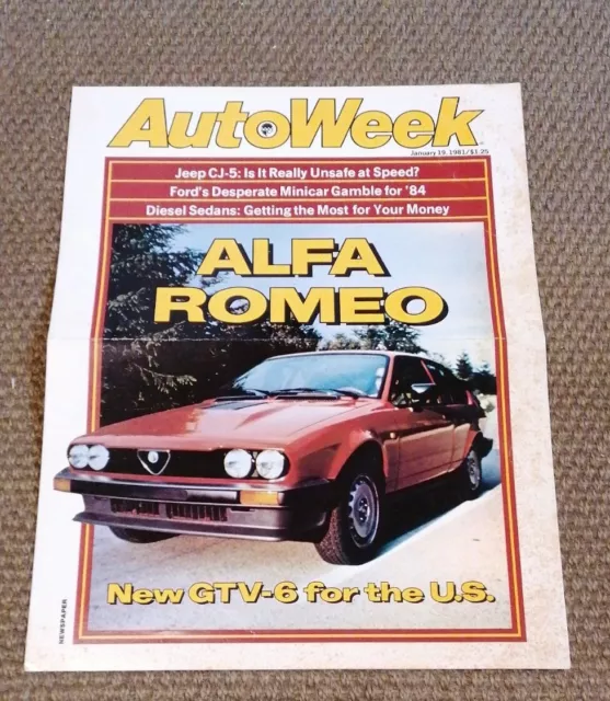 Poster AutoWeek  Alfa Romeo New GTV-6 Ausgabe 1981