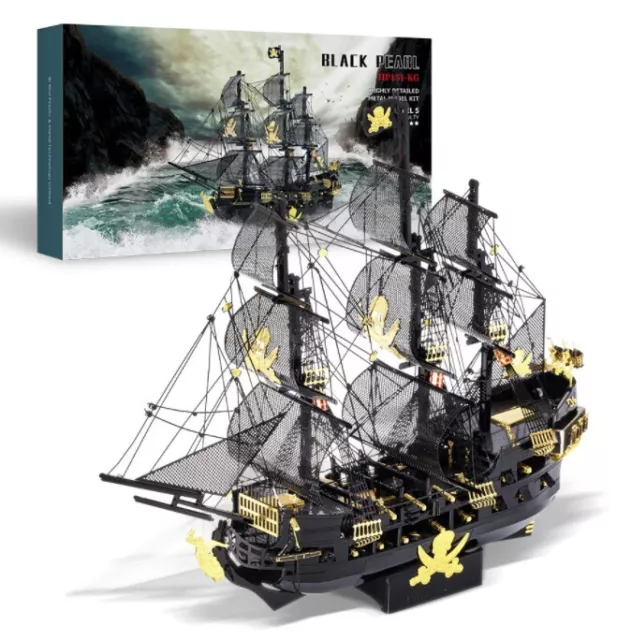 Piececool The Black Pearl DIY Metal Model Kit 3D metal puzzle Gift Home Decor