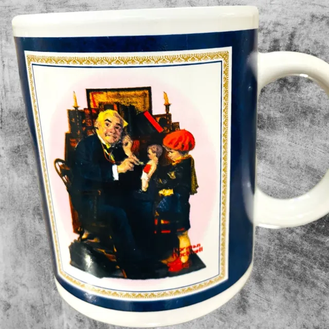 Norman Rockwell Coffee Mugs "Doctor & Doll" - "The Gift" Saturday Evening Post