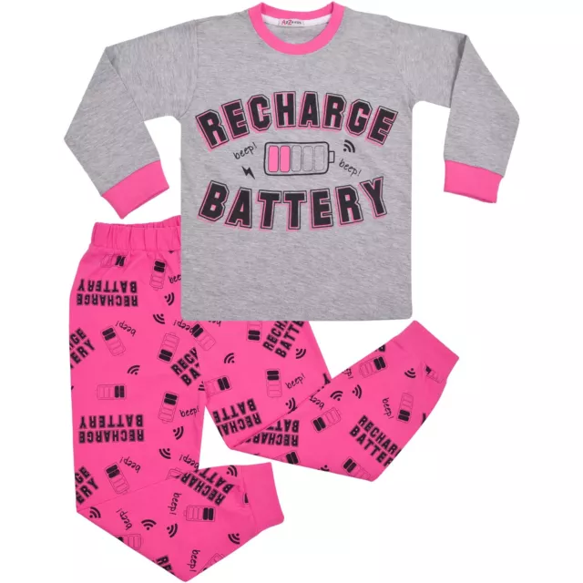 Kids Girls Boys Pyjamas Splash Print Contrast Top Bottom Sleepwear Shorts Set