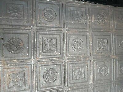 Antique ceiling tins various tin stamped flowers corners crown moldings 3