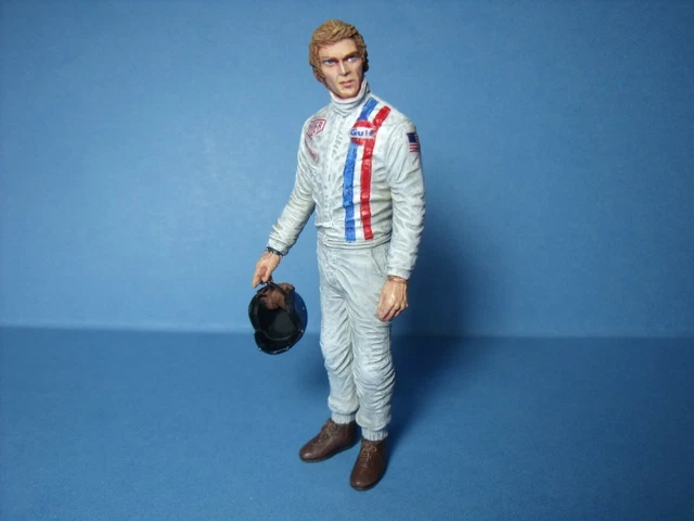 1/18 Figure Steve Mc Queen Le Mans 70 Vroom Painted for Autoart Cmr Spark