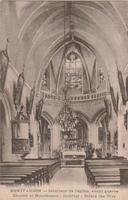 CPA 55 MONTFAUCON Intérieur de l'Eglise Avant Guerre