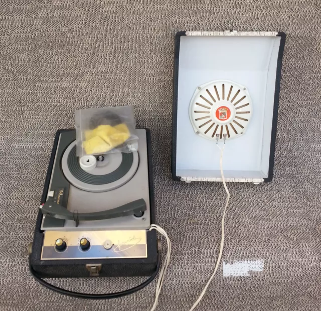 Ancien tourne disque Monarch Farandole pour pièces ou à réparer déco vintage1965