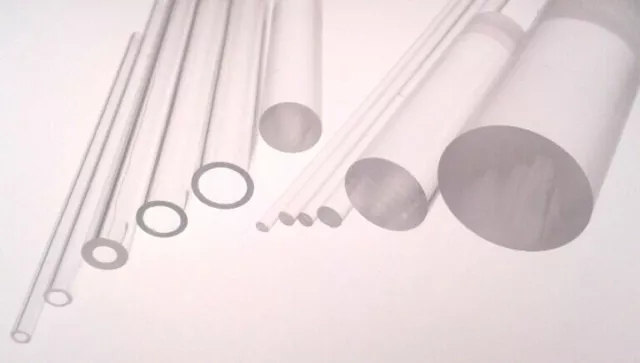 Plastic Tube & Rod Acrylic Extruded Clear Perspex Bar & Hollow Tubular Pipe