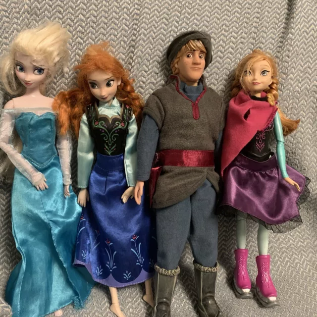 disney store frozen doll Bundle Kristoff Anna Elsa