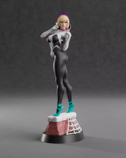 Figura accion SPIDERMAN SPIDER-GWEN    1 /6 32 CM   3d sin MONTAR ni PINTAR