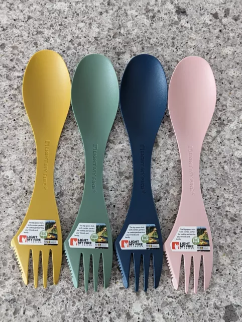 12 Pack! NEW Light My Fire Serving Spork Large Spoon-Fork-Knife Utensils CAMPING