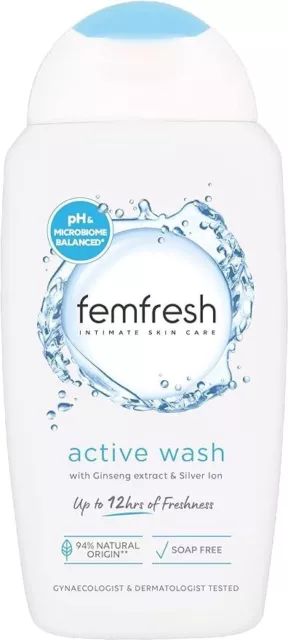 Femfresh Ultimate Care Active Vaginal Wash - Intimate Feminine Hygiene Shower UK