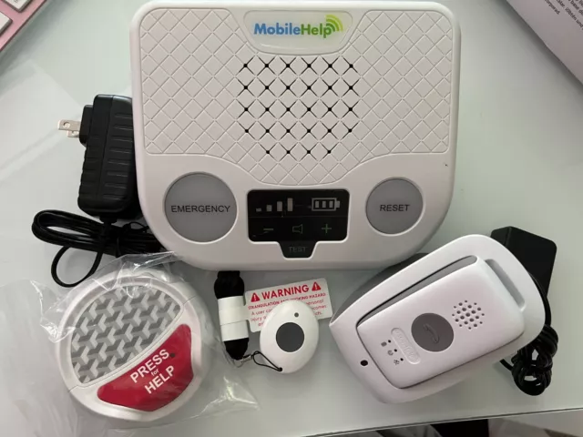 Kit de sistema de alerta médica Guardian CBS5-01 con colgante y botón de pared caja abierta
