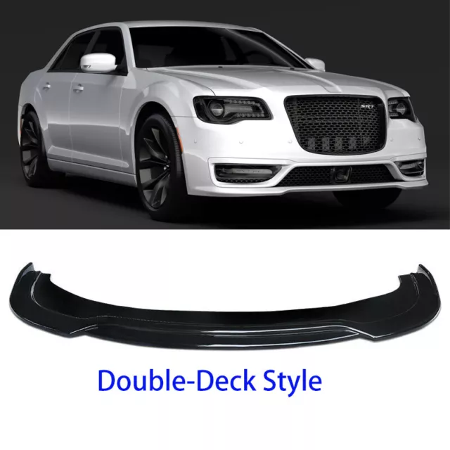 Spoiler Lippe Stoßstangen für 2015-2022 Chrysler 300 SRT Frontlippe Doppeldeck