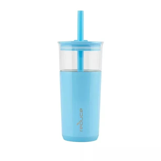 Reduce Aspen Vacuum Insulated Stainless Steel Glass Tumbler with Lid and Straw