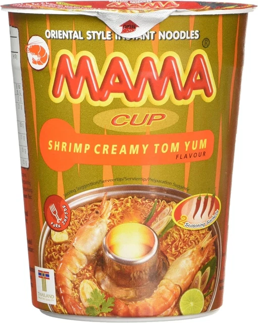 Mama Shrimp Tom Yum Instant Noodles 60gm(Pack Of 30) | Authentic Thai Flavor | Real Shrimp Included | Premium Quality Ingredients | Versatile Meal - View #5