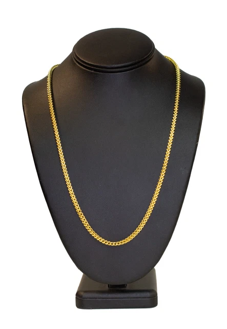 (MA5) 14K Yellow Gold Box Chain Necklace 18.3 Grams 24" Long 3.3 mm