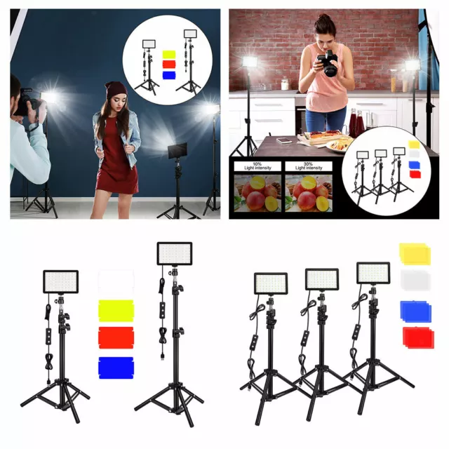 Tragbare Fotografie Dimmbare LED Selfie Licht Stativ Studio Beleuchtung Kits