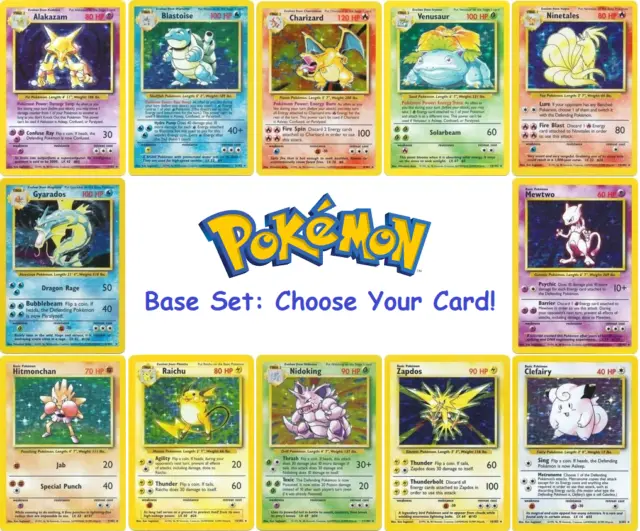 1999 Pokemon Base Set: Choose Your Card! All Pokemon Available!
