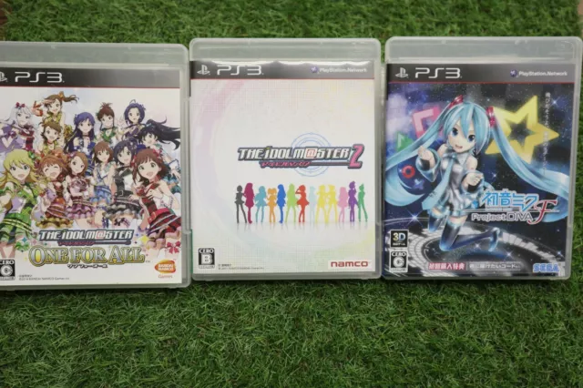 PS3 game set miku Diva F /idle master2/one for all from Japan