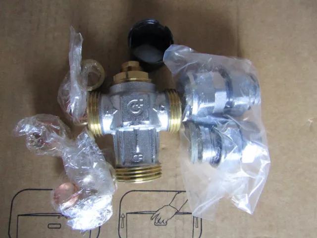 Valvola di miscelazione termostatica bagno ottone Altecnic 22 mm compressione H9554 7770368