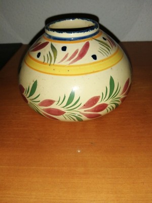 *TBE* décor breton K} Beau gros vase "boule" Faïence de QUIMPER HENRIOT 