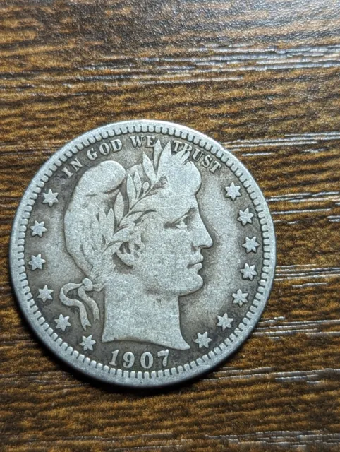 1907 D Barber Silver Quarter ***Nice Coin!*** Free Shipping!