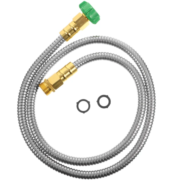 5FT Hose Extension Stainless Steel Garden Short Water Metal Connection Leader
