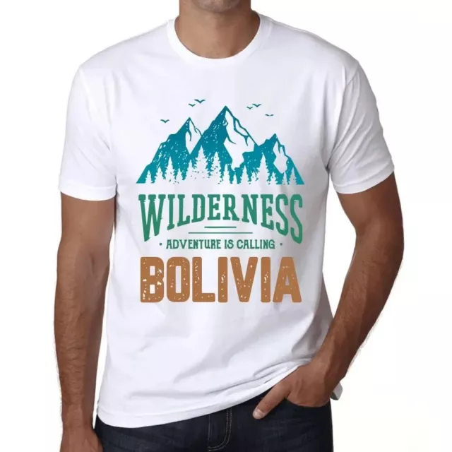 Camiseta Estampada para Hombre Naturaleza Salvaje, La Aventura Llama A Bolivia