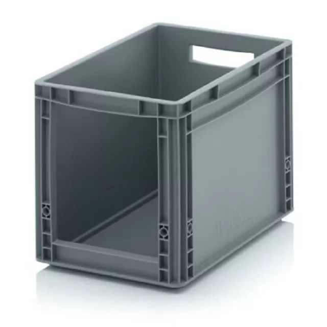 Auer Eurobehälter Eurobox Sichtlagerkasten Stapelbox 40x30x32cm Silbergrau USED