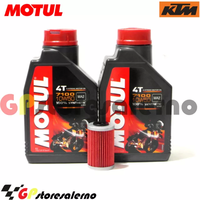 Tagliando Olio + Filtro Motul 7100 10W50 Ktm 525 Exc 2005