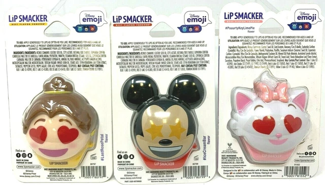 (3) Lip Smacker Disney Emoji Lip Balm Sealed 0.26 oz Ea Marie Mickey Mouse Belle 3