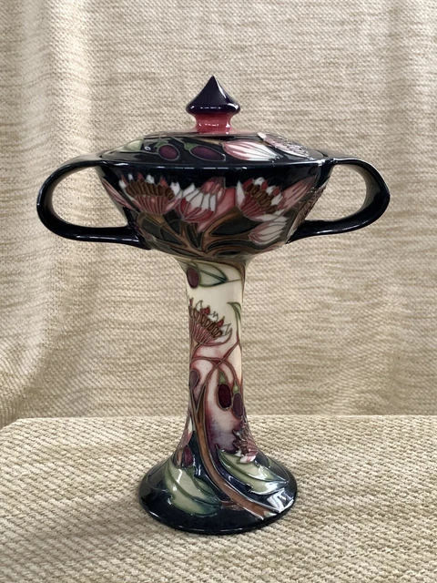 Moorcroft MCC Rachel Bishop Signed 2003 Bon Bon Dish Floral Urn with Lid Nr Mint