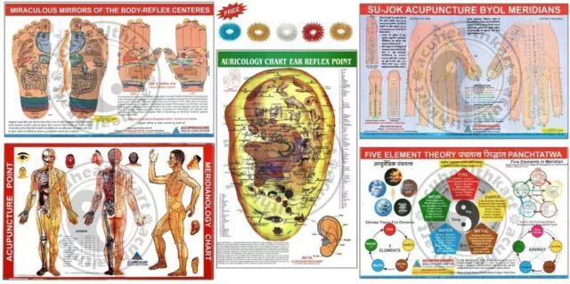 Réflexe d'acupression, acupuncture, Sujok, élément, cartes auriculaires...