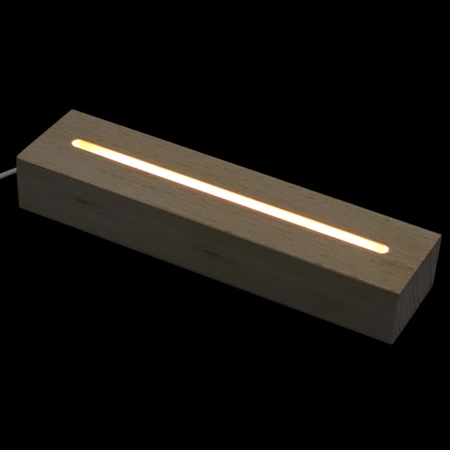 LED Stands Table de mariage Pièce Maîtresse LED Base De Bois Clair