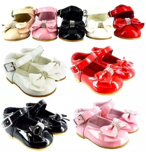 Enfants Bébé Bébés Bébé Fille Espagnol Verni Plat Mariage Fête T Chaussures