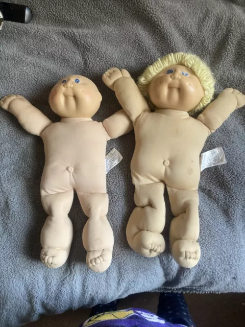 2x VINTAGE CABBAGE PATCH KIDS PREEMIE DOLL 1984 Coleco Original OK Factory 14"