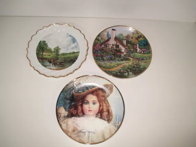  Franklin Mint Fine China Westminster, Hanau and Cozy Glen collector's plates.
