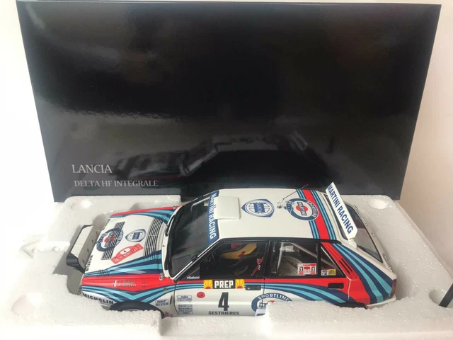 Kyosho 1:18 Lancia Delta HF 4WD #3 gagnant Rallye Monte Carlo 1988 Saby, Fauchille 08960F modèle