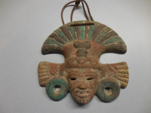 Mayan- Aztec- Inca- Mask ---Wall Art Clay--Imported