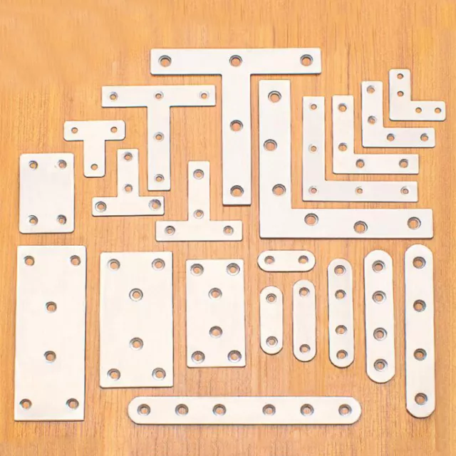 Stainless Steel Flat Plate L T Shape Right Angle Corner Brace Repair Brackets