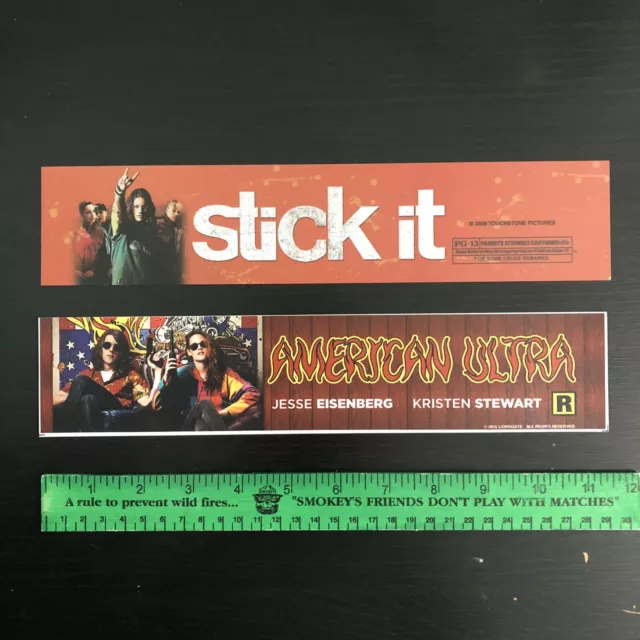 STICK IT & AMERICAN ULTRA Movie Mylar Poster 2.5x11.5 DS OG 2Set Kristen Stewart