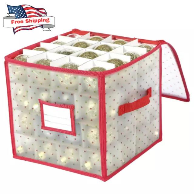 Christmas Ornament Storage Box Container Fits up to 128 with