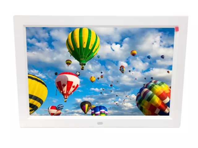 10" Digital Photo Frame Multimedia Player Usb Card Reader Jpeg Mp3 Avi White