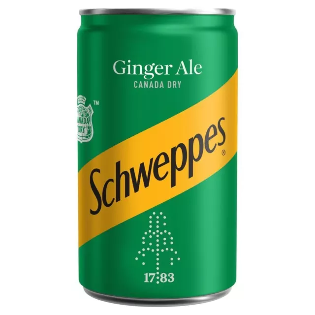 Schweppes Canada Dry Ginger Ale 24 X 150Ml Cans Carbonated Ginger Soft Drinks