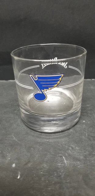 Jack Daniel's St. Louis Blues Whiskey Rocks  Glass 3 1/4"