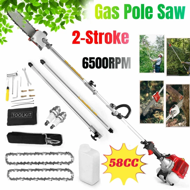 58CC GAS EXTENSION Pole Saw Branch Cutting Gas Pole Saws Chainsaw Tree