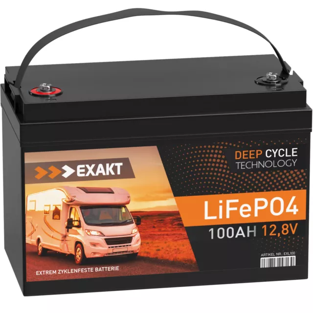 LiFePO4 100Ah 12V Solarbatterie Lithium Batterie Akku Wohnmobil Solar Boot USV