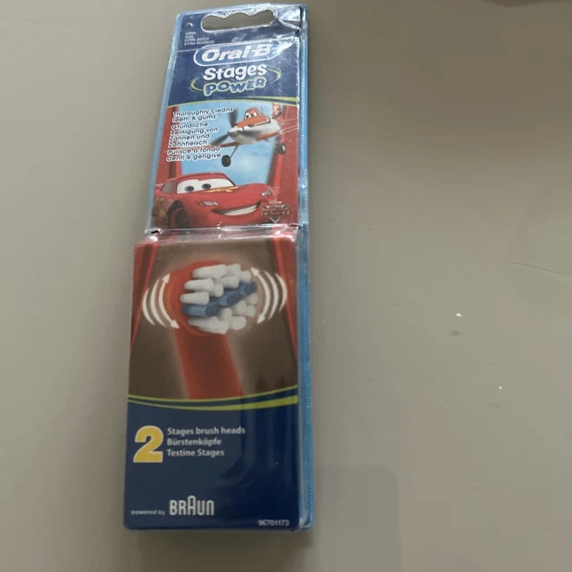 Oral-B Stages Power Kids Cars Brush Heads - Pack of 2