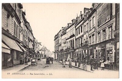 Villagers At Rue Saint-Gilles Abbeville France Postcard Carte Postale 102120