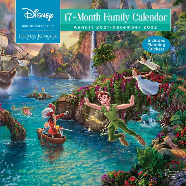 2022 Disney Dreams Collection Thomas Kinkade Family Wall Calendar PETERPAN Cover